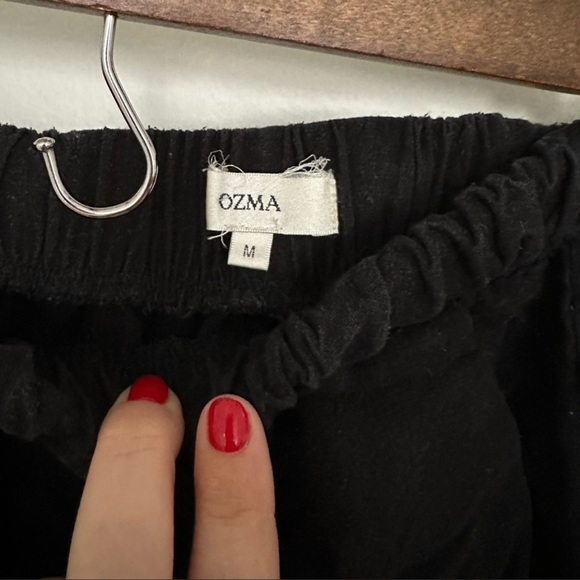 Ozma of California Silk Noil cropped pants. Fit up to 27” waist comfortably IMO - Picture 3 of 5